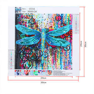 Dragonfly-Special Shaped Crystal Diamond Painting-30*30cm