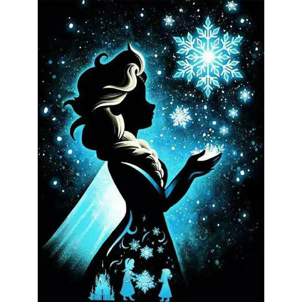 Silhouette-Elsa-Full Drill Diamond Painting