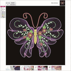 Butterfly-Crystal Rhinestone Diamond Painting(30*30CM)