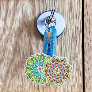 5pcs Mandala Double Sided Keychain