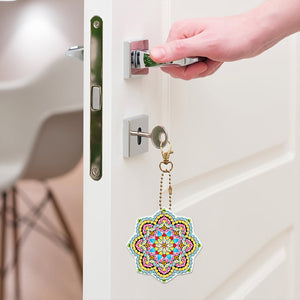 5pcs Mandala Double Sided Keychain