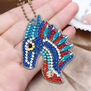 5pcs Dragon Double Sided Keychain