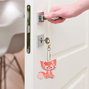 5pcs Little Fox Single Sided Keychain