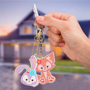 5pcs Little Fox Single Sided Keychain