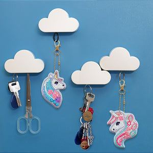 6pcs Rainbow Horse Double Sided Keychain