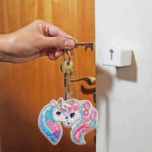 6pcs Rainbow Horse Double Sided Keychain