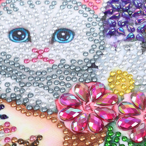 Bunny Cat-Special Shaped Crystal Diamond Painting-30*30cm