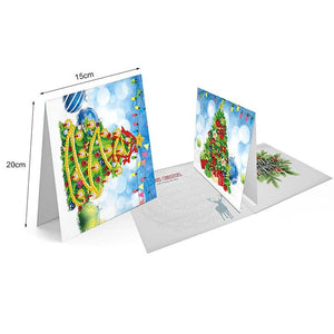 8PCS/SET 3D CHRISTMAS GREETING CARDS DIAMOND PAINTING