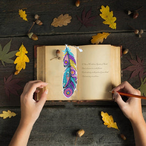 DIY Diamond Painting-Feather Bookmark