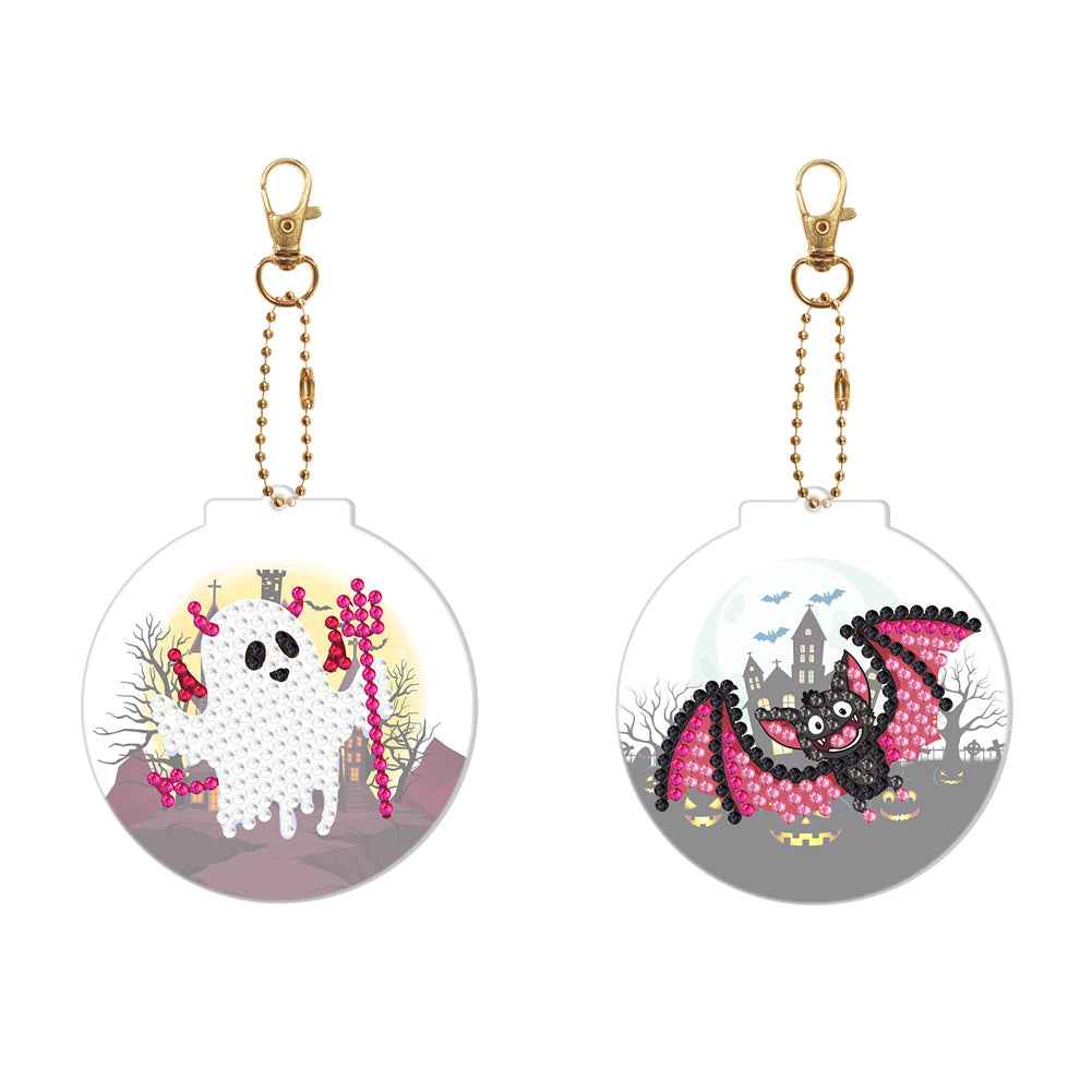 2pcs Halloween Double Sided Keychain