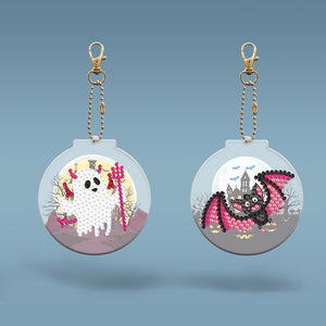 2pcs Halloween Double Sided Keychain