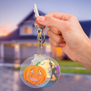 2pcs Halloween Double Sided Keychain