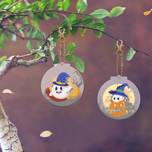 2pcs Halloween Double Sided Keychain