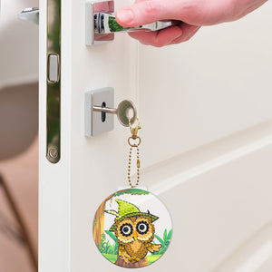 2pcs Owl Double Sided Keychain