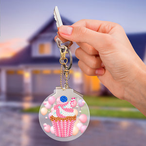 2pcs Cake Double Sided Keychain