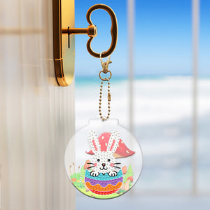 2pcs Rabbit Double Sided Keychain