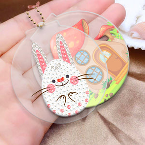 2pcs Rabbit Double Sided Keychain