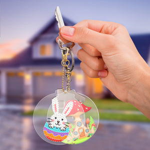 2pcs Rabbit Double Sided Keychain