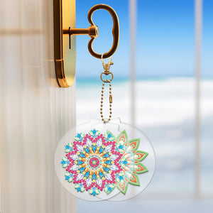 2pcs Mandala Double Sided Keychain