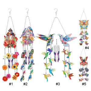 DIY Diamond Painting Double Sided 3D Wind Chime Pendant Hanging Kit