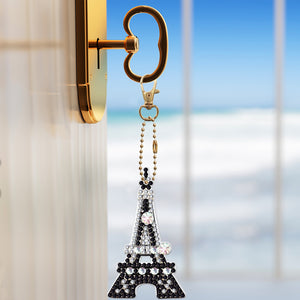 5pcs Eiffel Tower Double Sided Keychain