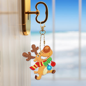 6pcs Christmas Present Double Sided Keychain