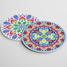 Load image into Gallery viewer, 8pcs/set +1 storage rack-Mandala-Acrylic Diamond Coaster
