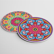 Load image into Gallery viewer, 8pcs/set +1 storage rack-Mandala-Acrylic Diamond Coaster
