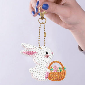 5pcs Rabbit Double Sided Keychain