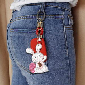 5pcs Rabbit Double Sided Keychain