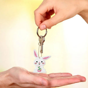 5pcs Rabbit Double Sided Keychain