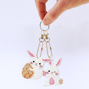 5pcs Rabbit Double Sided Keychain