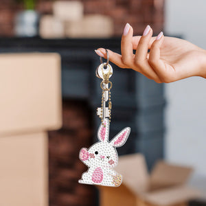 5pcs Rabbit Double Sided Keychain