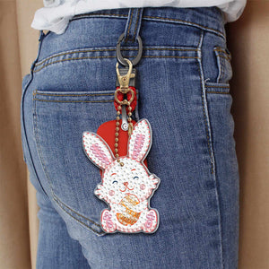 8pcs Rabbit Double Sided Keychain