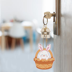 8pcs Rabbit Double Sided Keychain