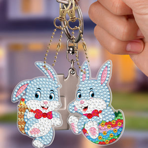 5pcs Rabbit Double Sided Keychain