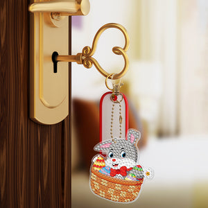 5pcs Rabbit Double Sided Keychain