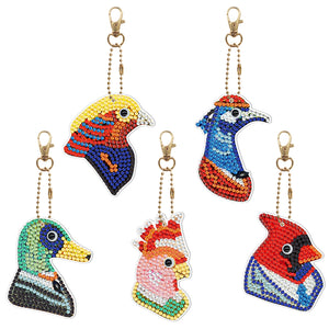 5pcs Chicken Double Sided Keychain