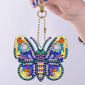 5pcs Butterflies Double Sided Keychain