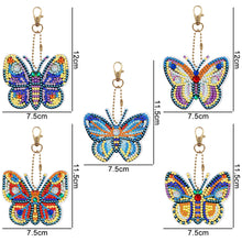 Load image into Gallery viewer, 5pcs Butterflies Double Sided Keychain
