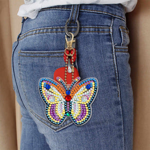 5pcs Butterflies Double Sided Keychain