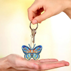 5pcs Butterflies Double Sided Keychain