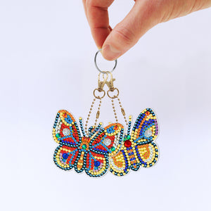 5pcs Butterflies Double Sided Keychain