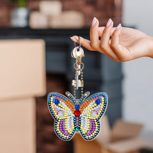 5pcs Butterflies Double Sided Keychain