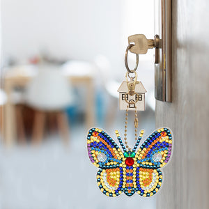 5pcs Butterflies Double Sided Keychain