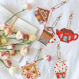 5pcs Ice Cream Double Sided Keychain