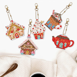 5pcs Ice Cream Double Sided Keychain