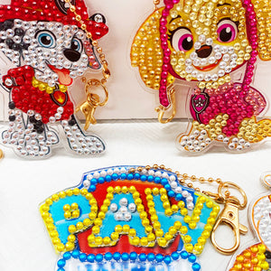 6pcs Paw Patrol Double Sided Keychain