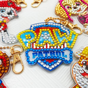 6pcs Paw Patrol Double Sided Keychain