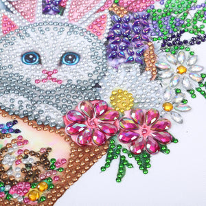 Bunny Cat-Special Shaped Crystal Diamond Painting-30*30cm